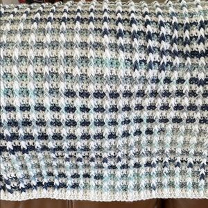 Handmade crochet blanket 40x45 nice size